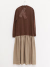 SWAYING 2025 Fall/Winter Collection: Fish-tail design polo dress/long dress SW-SW25AW2L03C2S2-ZONG (Brown)